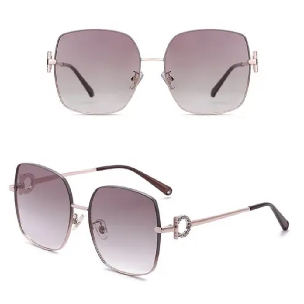 Women’s  Square Polarized Horse bit Gold and light Brown
